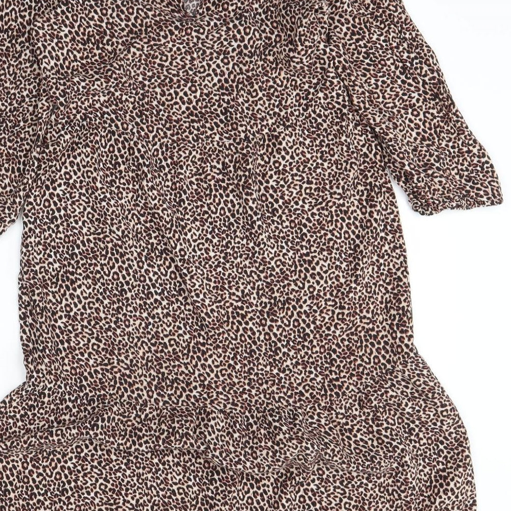 newlook Womens Brown Animal Print  Trapeze & Swing  Size 6