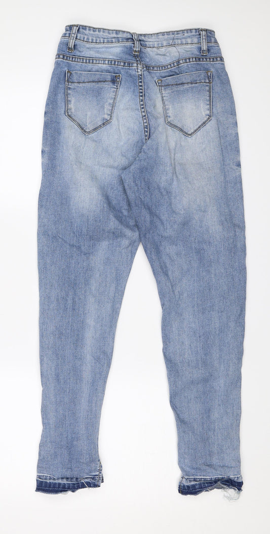 Boohoo Womens Blue  Denim Skinny Jeans Size 10 L27 in