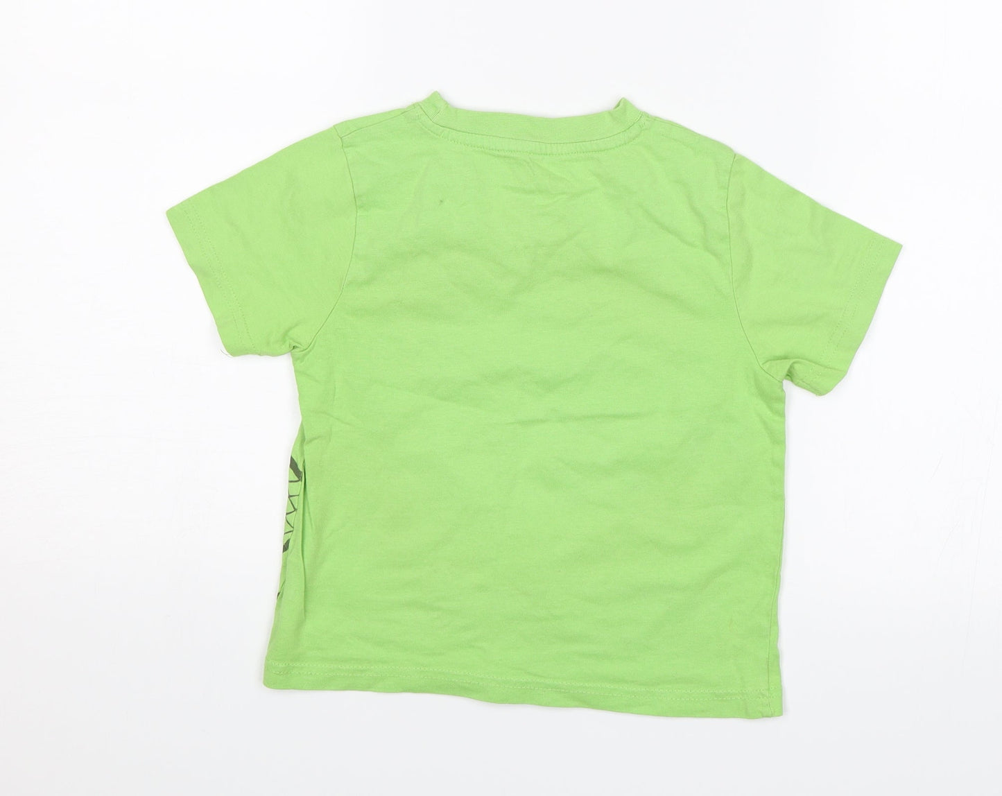 Rebel Boys Green   Basic T-Shirt Size 3-4 Years  - Dinosaur