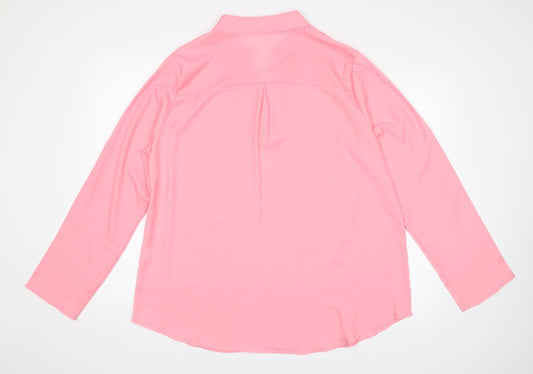 Preworn Womens Pink   Basic Blouse Size 4XL