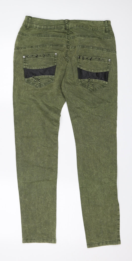 Best Emilie Womens Green   Skinny Jeans Size L L27 in