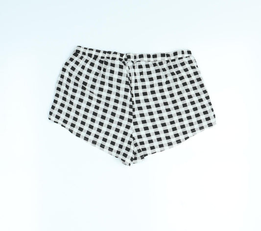 Girls On Film Womens Black Herringbone  Cut-Off Shorts Size 12