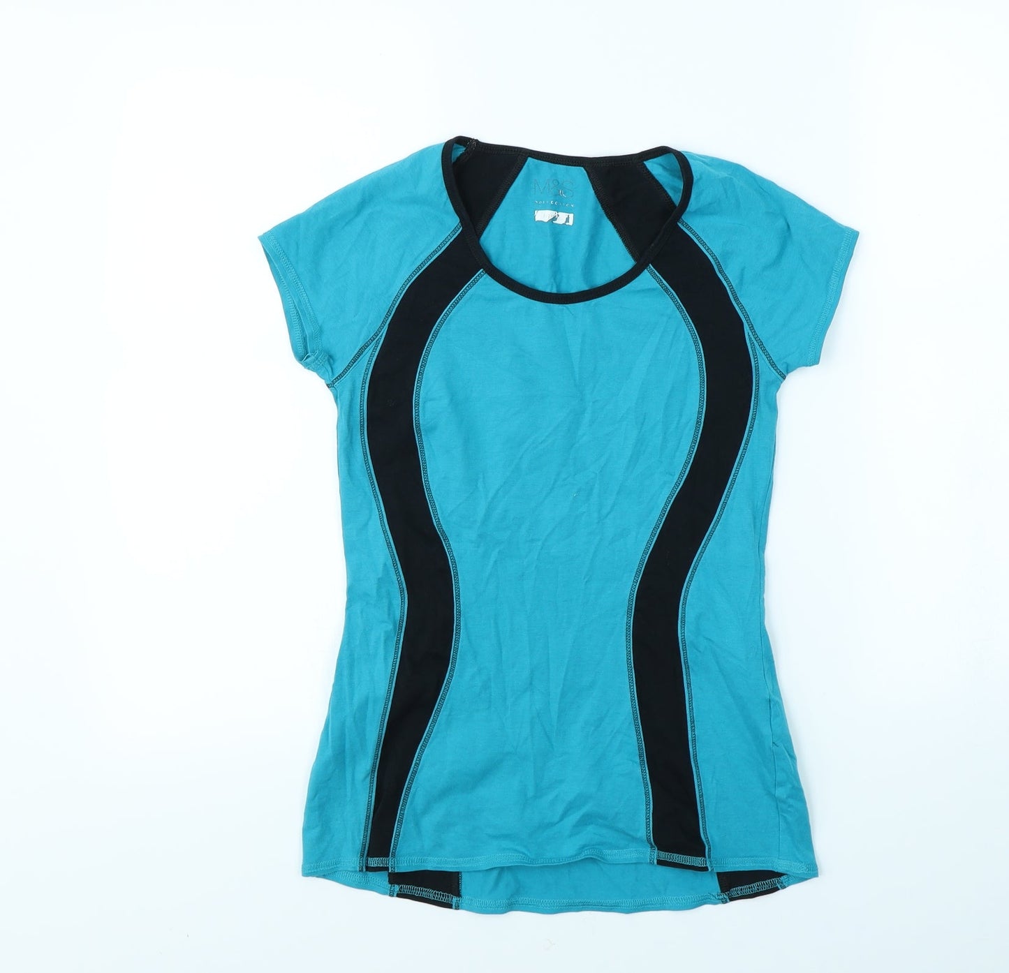 M&S Womens Blue   Basic T-Shirt Size 8