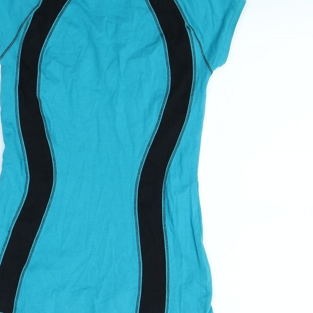M&S Womens Blue   Basic T-Shirt Size 8
