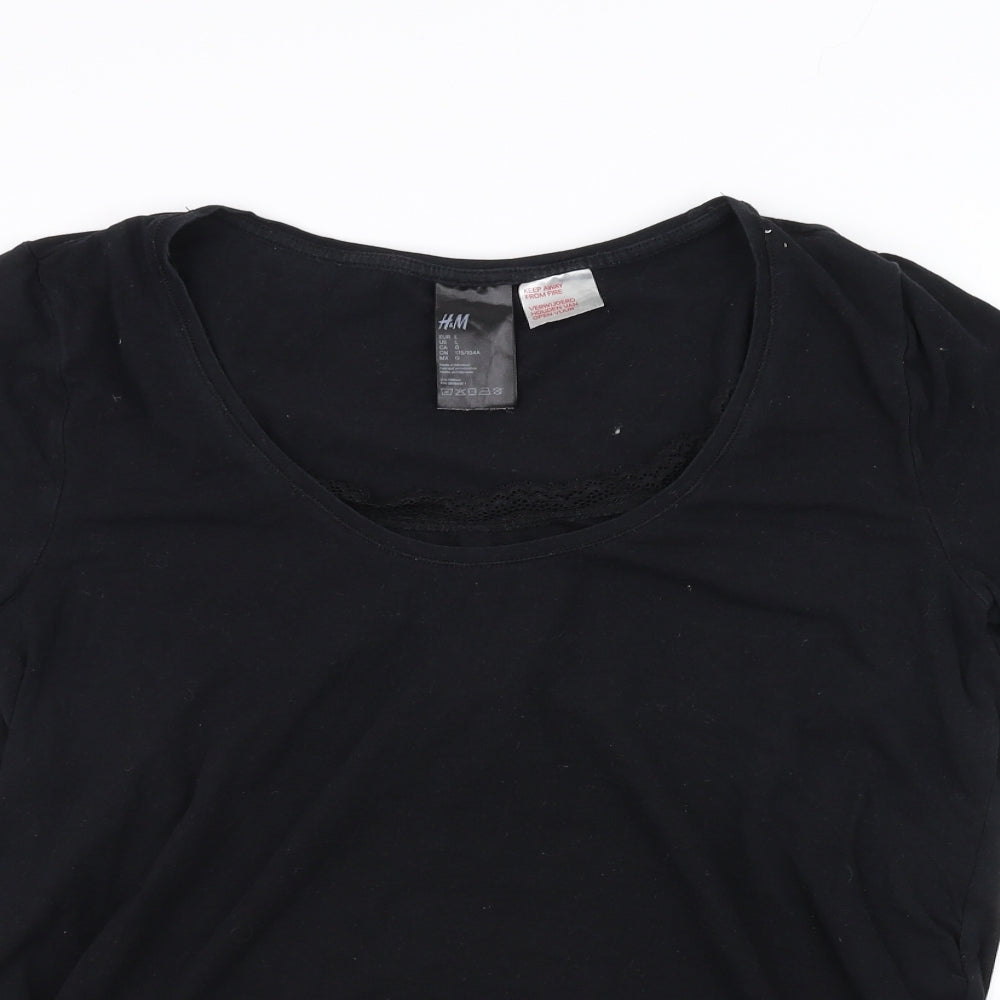 H&M Womens Black   Basic T-Shirt Size L