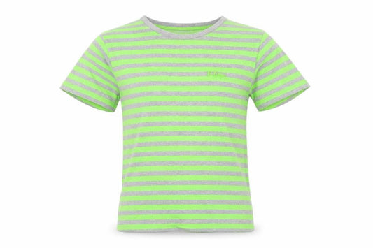 Lee Cooper Boys Grey Striped  Basic T-Shirt Size 7-8 Years