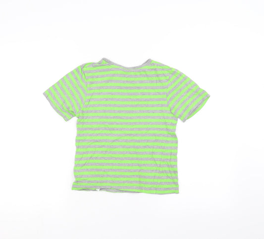 Lee Cooper Boys Grey Striped  Basic T-Shirt Size 7-8 Years