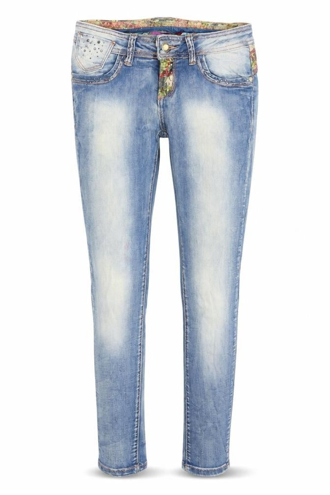 Womens Clear Floral  Skinny Jeans Size XS L31 in