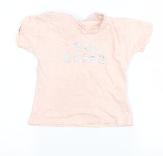 George Girls Pink  Rayon Basic T-Shirt Size 8 Years  - nap queen