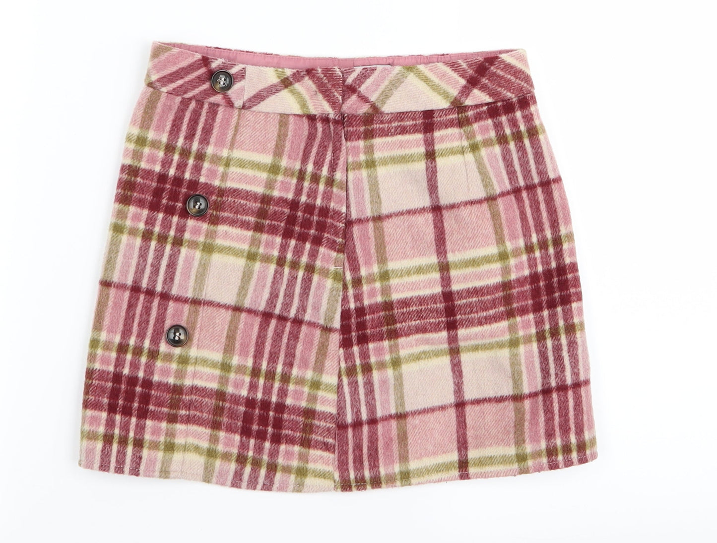 Perworn Girls Pink Flecked  Skater Skirt Size 9 Years