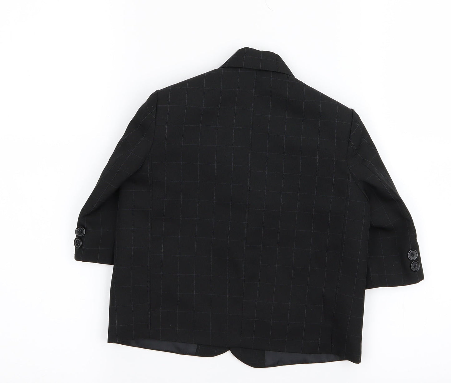vivali Baby Black Check  Basic Coat Coat Size 9-12 Months