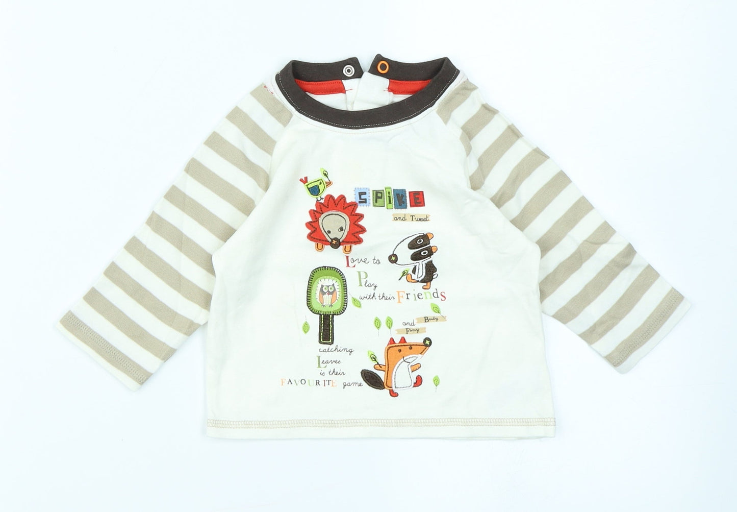 George Baby Beige   Basic T-Shirt Size 3-6 Months