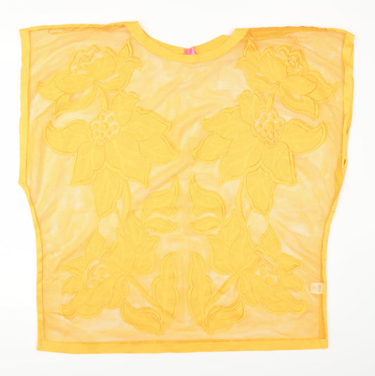 River Island Womens Orange Floral  Basic Tank Size S