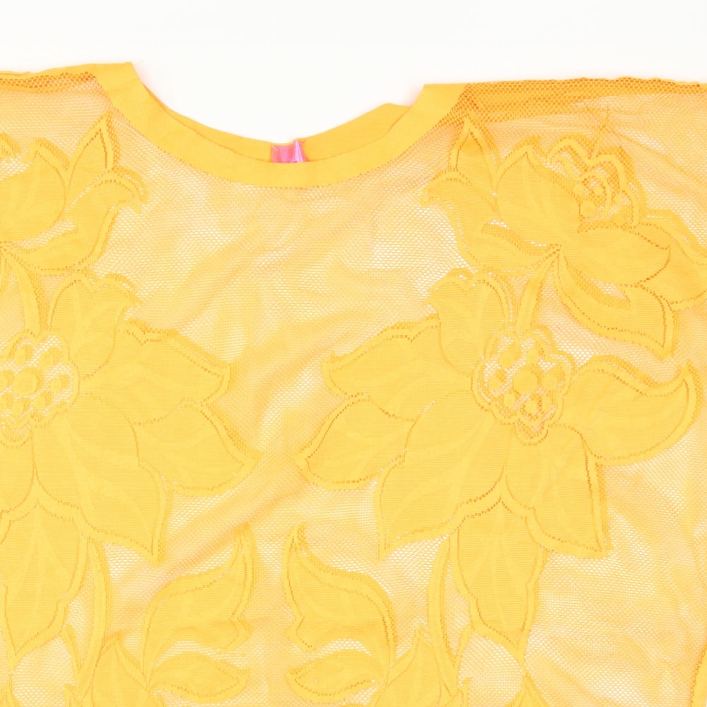 River Island Womens Orange Floral  Basic Tank Size S
