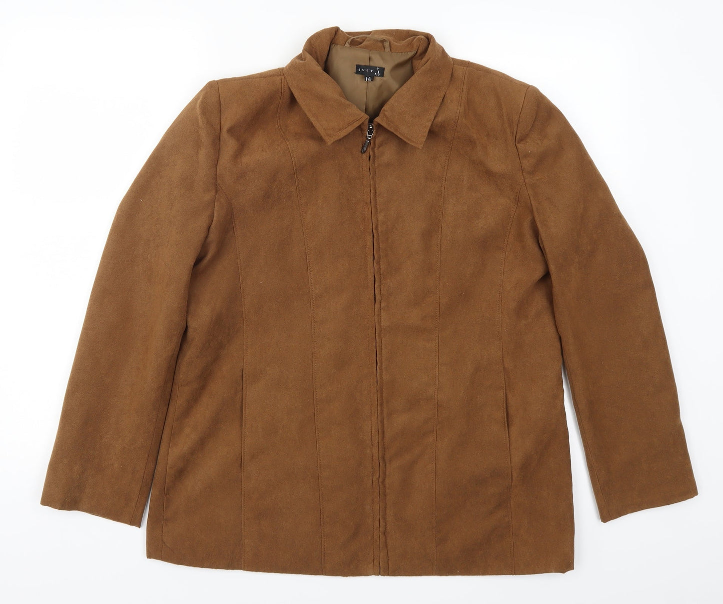 Just J Womens Brown   Jacket  Size 14