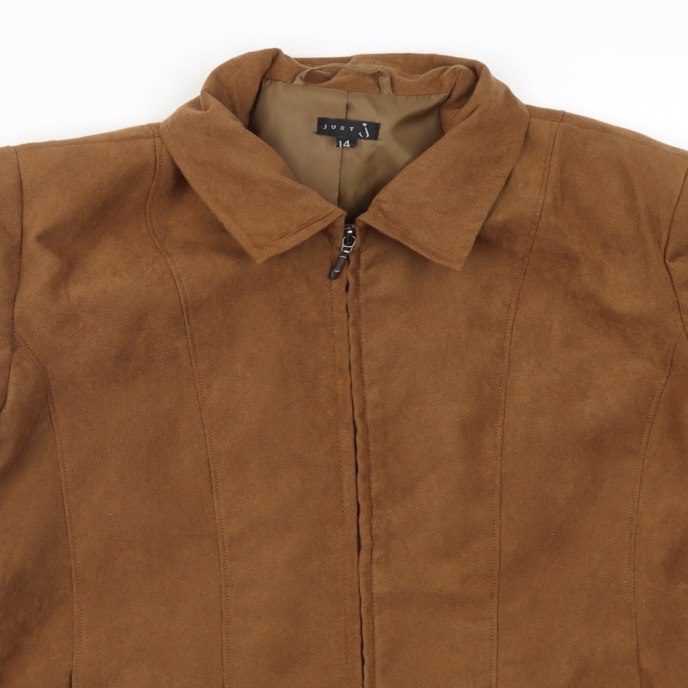 Just J Womens Brown   Jacket  Size 14