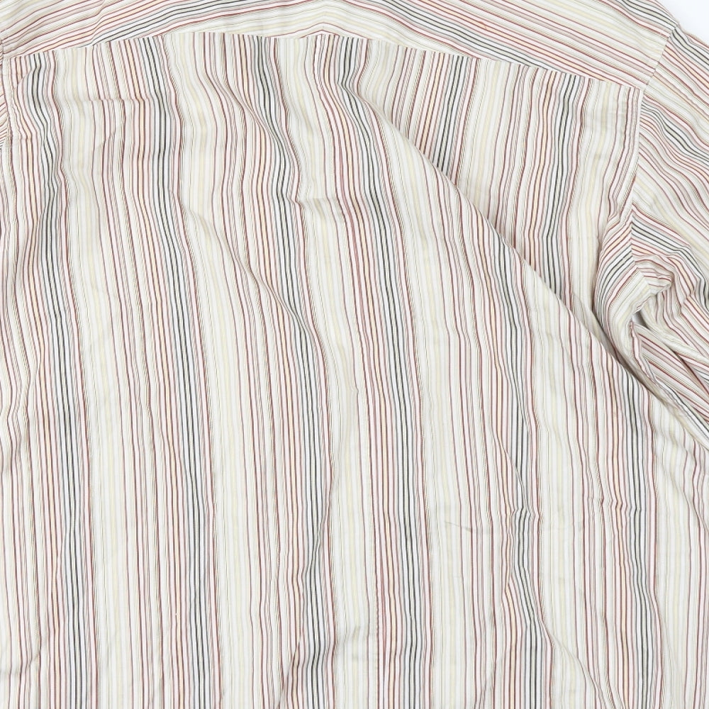 Debenhams Mens Beige Striped   Button-Up Size L