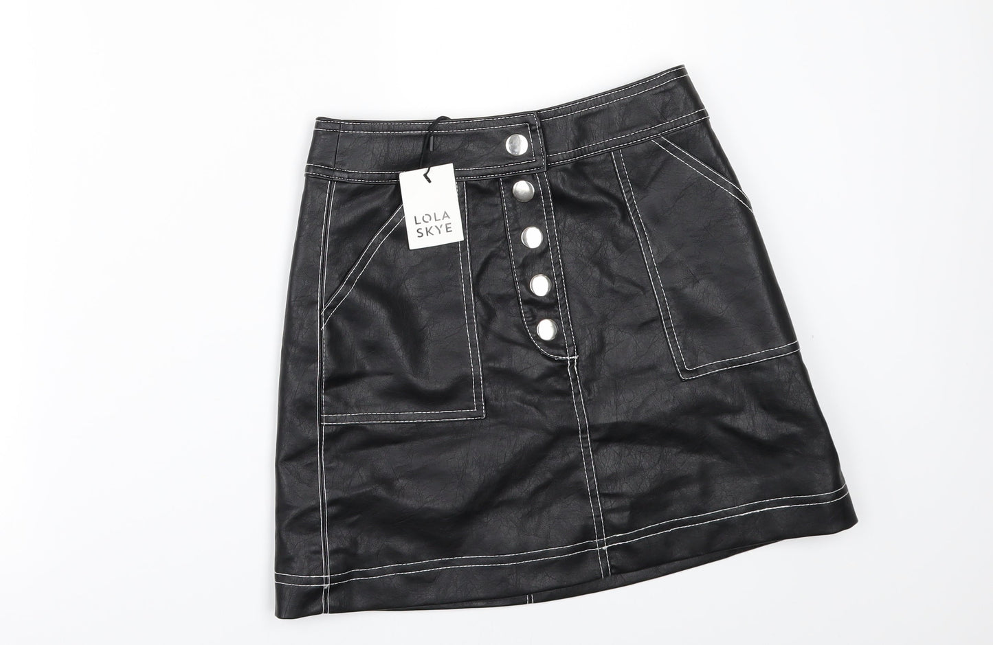 Lola Skye Womens Black   Mini Skirt Size 4