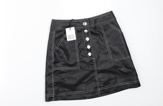 Lola Skye Womens Black   Mini Skirt Size 4