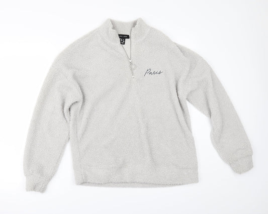 New Look Womens Grey  Fleece Jacket  Size 6