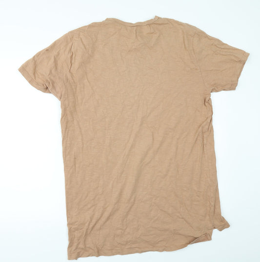 Topman Mens Orange    T-Shirt Size L