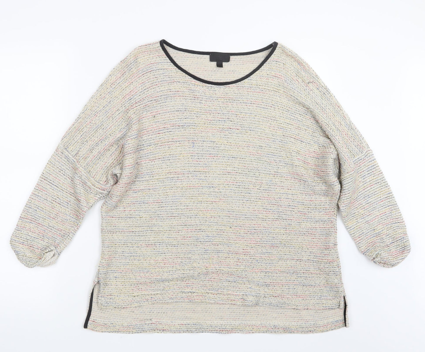 Topshop Womens Beige  Knit Pullover Jumper Size 12