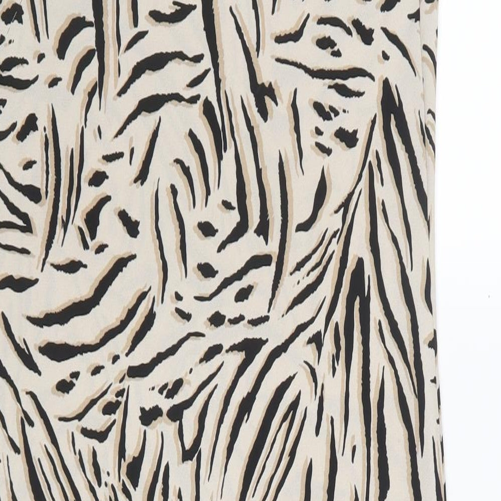 Marks and Spencer Womens Beige Animal Print  Shirt Dress  Size 12