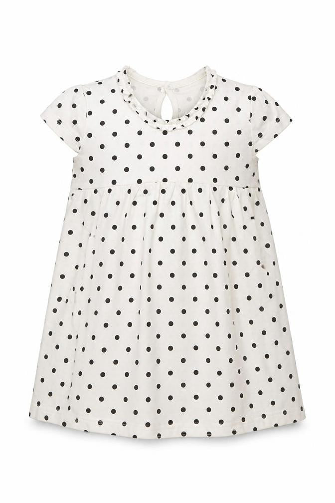 Front view of George Black Polka Dot T-Shirt Dress, size 18-24, Months