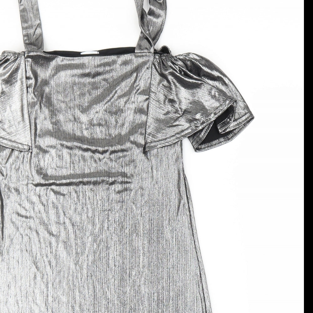 Blue Vanilla Womens Silver   Shift  Size 8