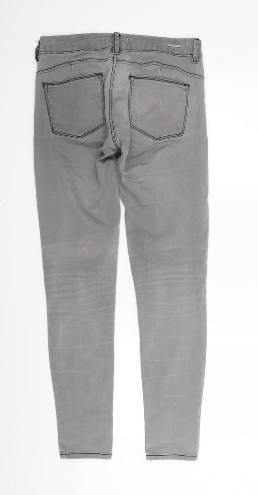 PULL AND BEAR Womens Grey   Skinny Jeans Size 28 in L31 in