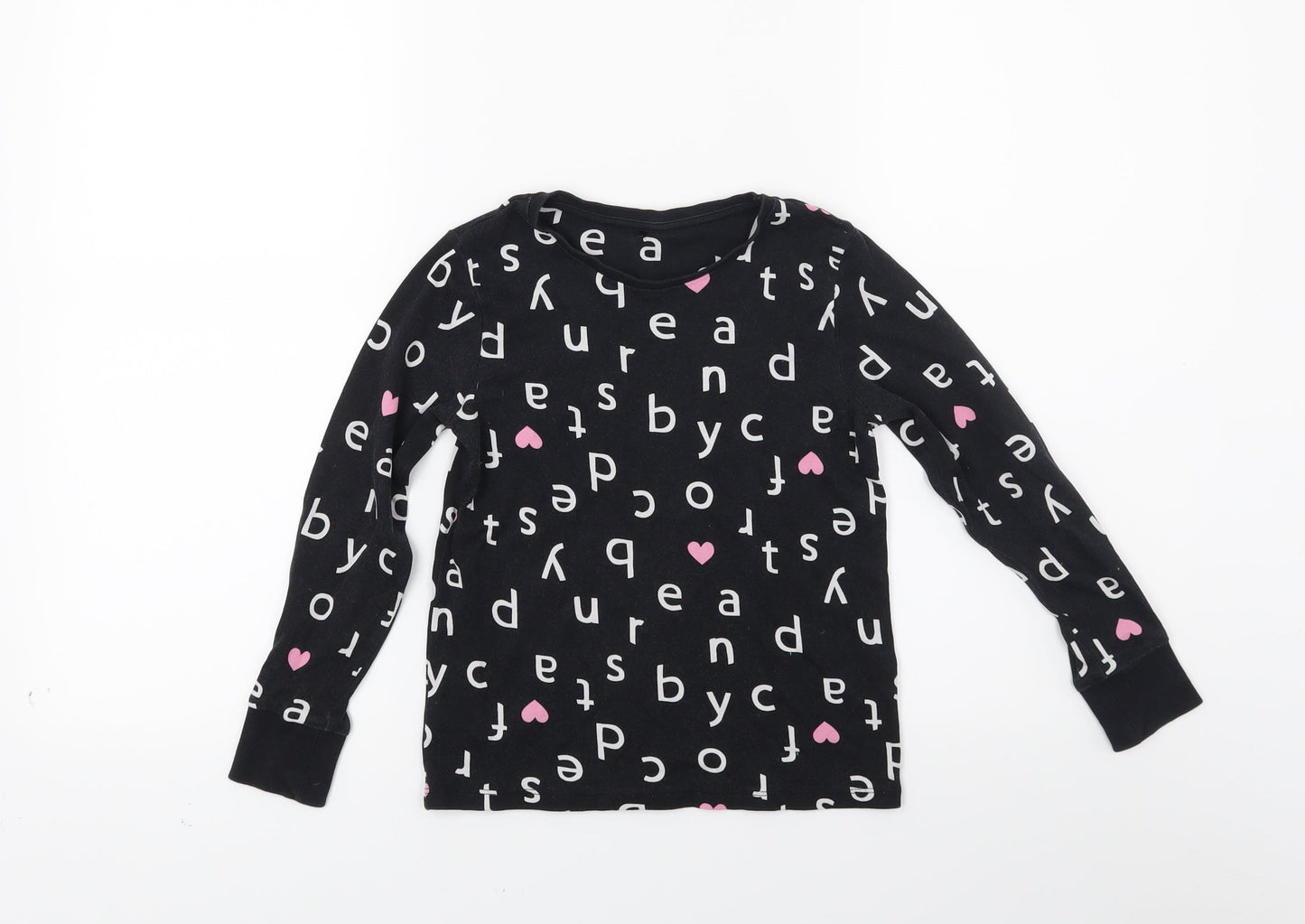 George Girls Black   Pullover Sweatshirt Size 6-7 Years
