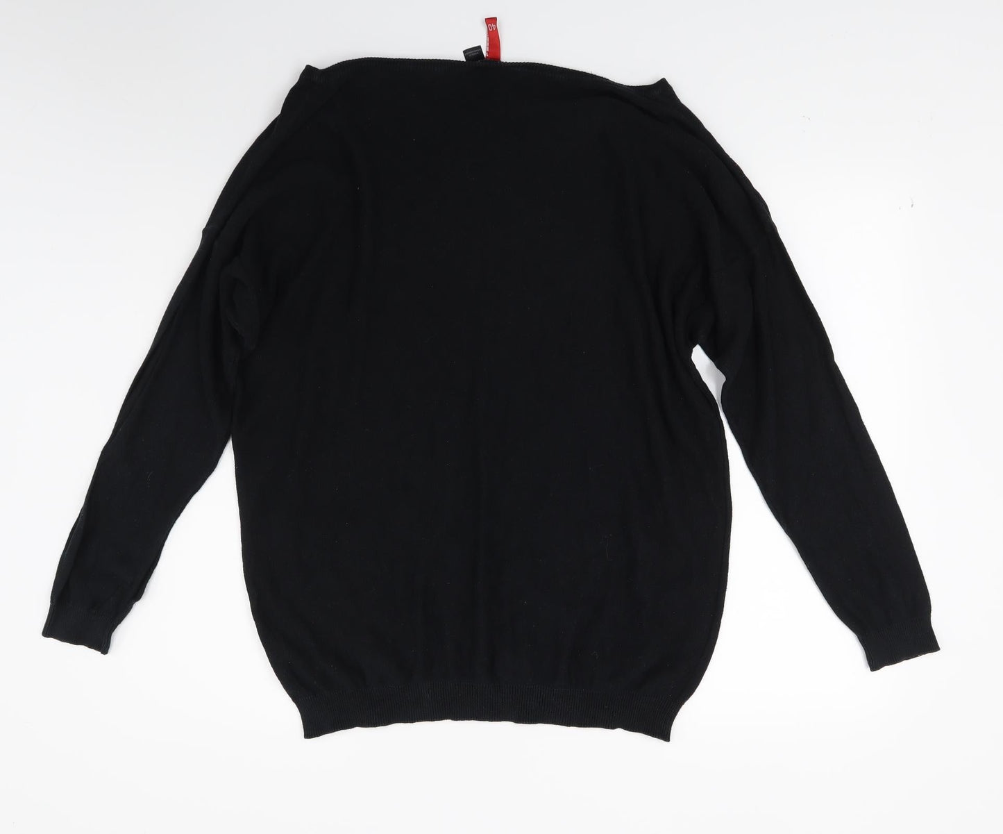 H&M Womens Black  Knit Pullover Jumper Size 12
