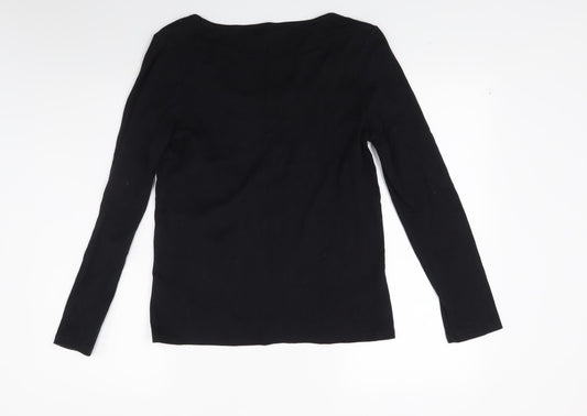Joann hope Womens Black  Knit Pullover Jumper Size 14