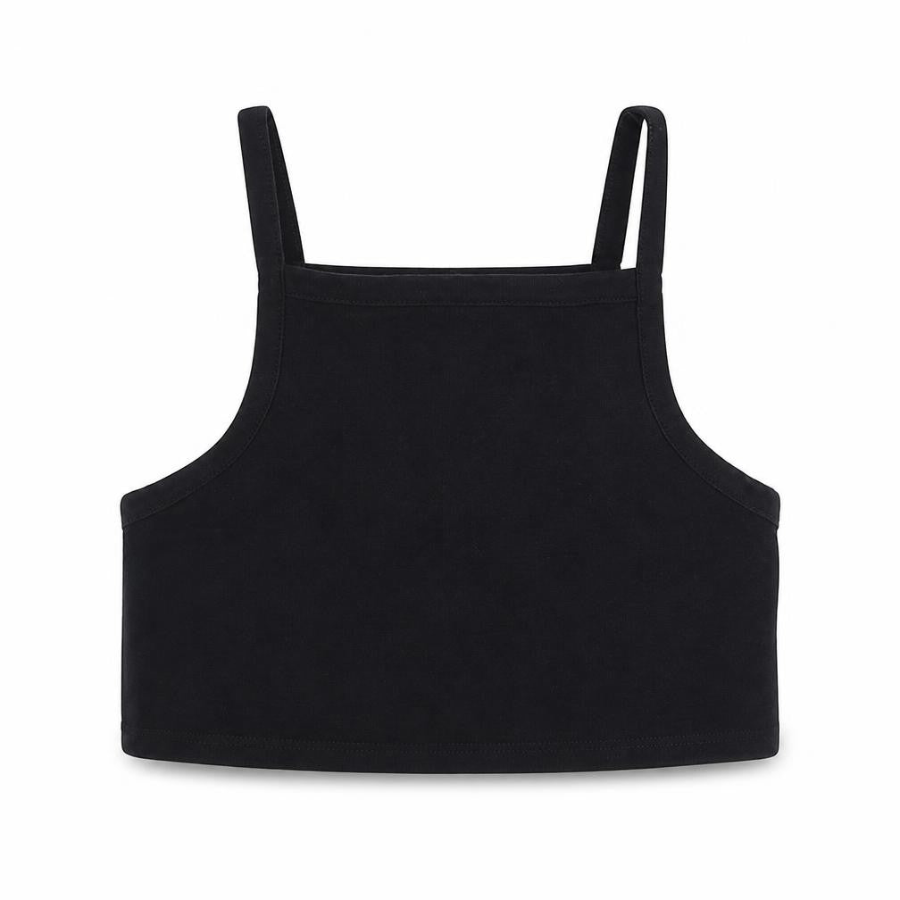 Zara Girls Black   Camisole T-Shirt Size 10 Years  - cropped