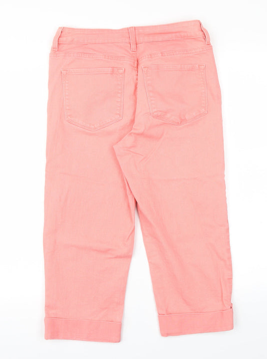 YNXDJ Womens Pink   Capri Jeans Size 6 L20 in