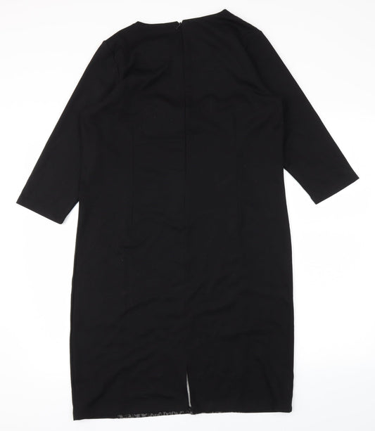 TIGI  Womens Black Animal Print  Fit & Flare  Size 10