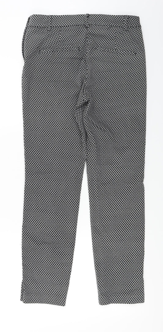 H&M  Womens Black   Trousers  Size 8 L25 in