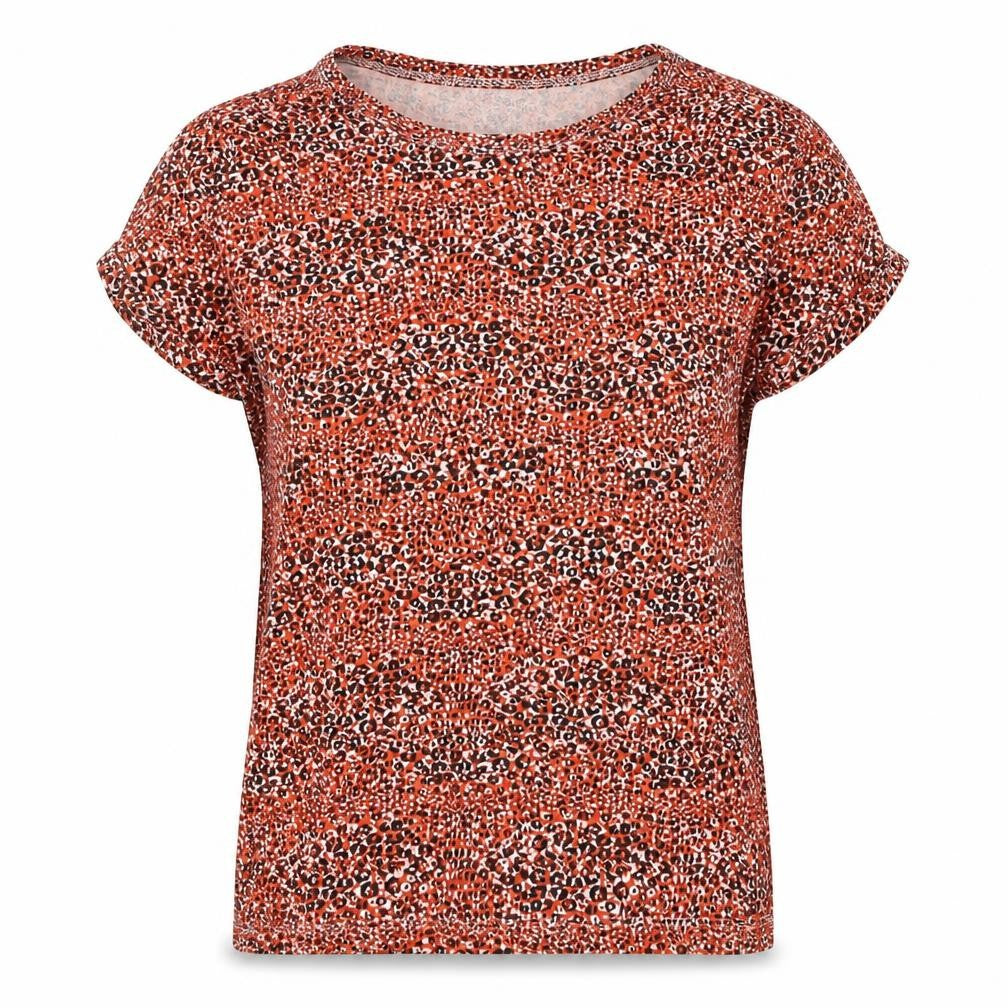 Topshop  Womens Red Animal Print  Basic T-Shirt Size 6