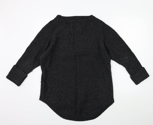 H&M Womens Green  Knit Pullover Jumper Size M