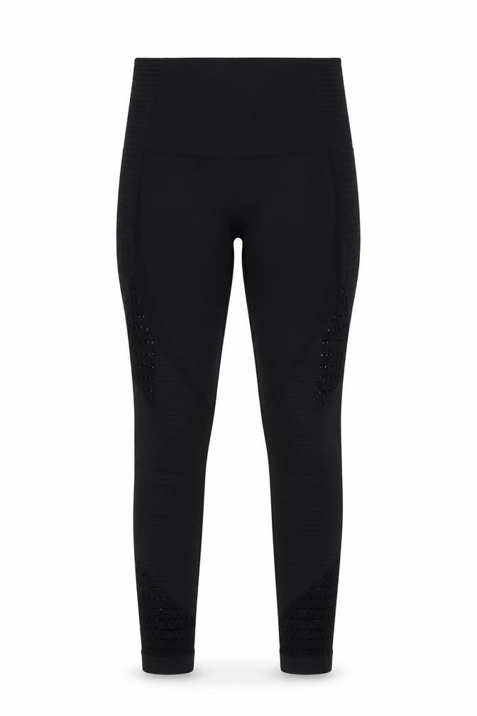Front view of Preworn women’s beige carrot leggings, 23-inch leg