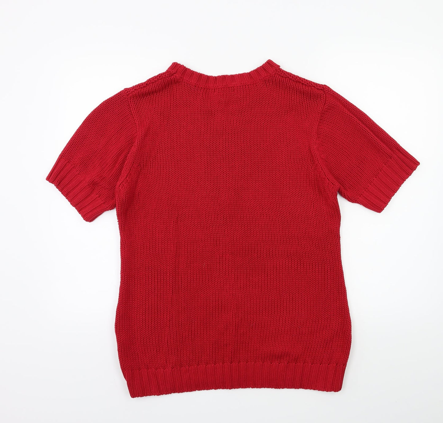 M&Co Womens Red  Knit Pullover Jumper Size XL