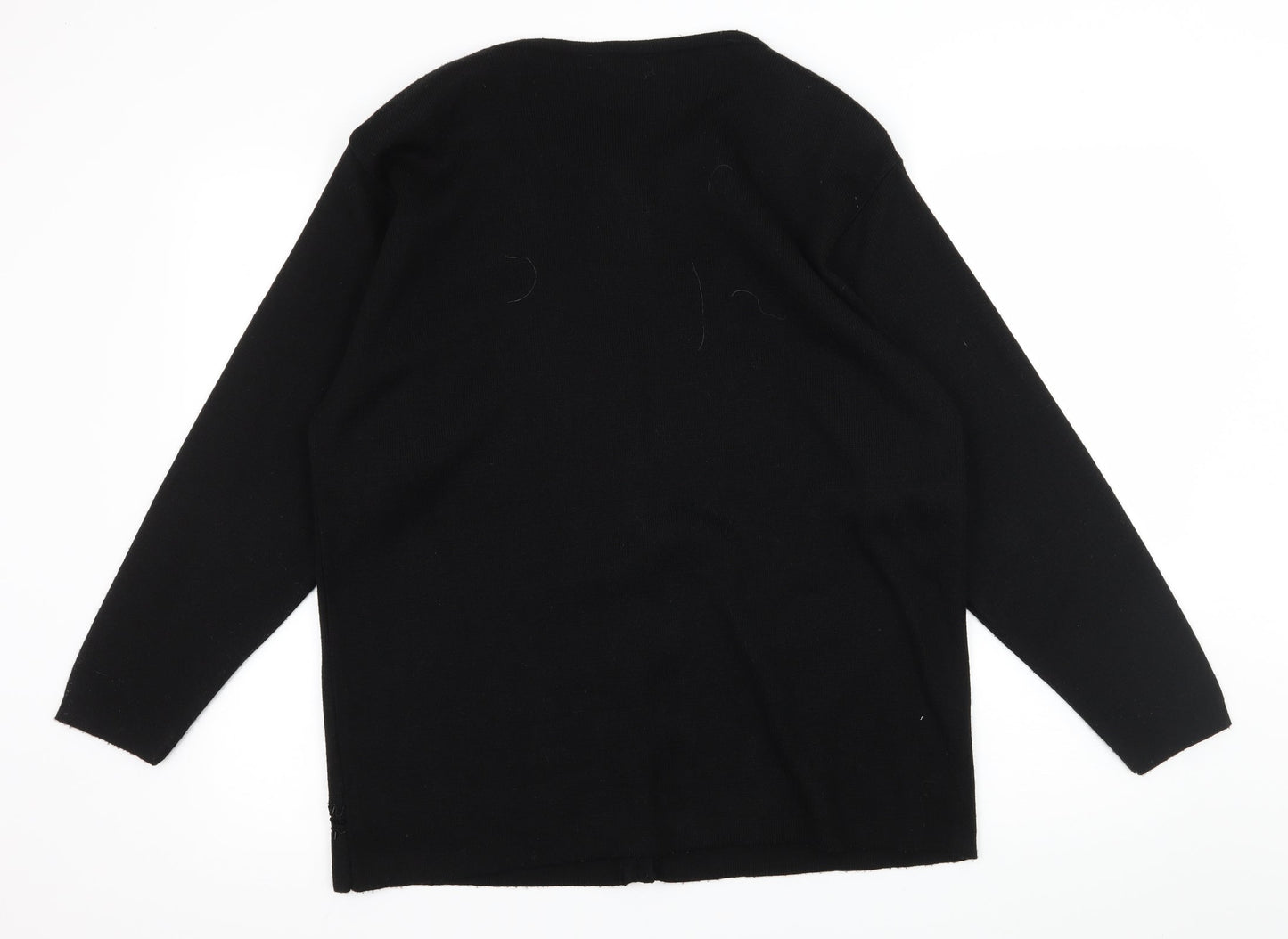 Bonmarché Womens Black  Knit Cardigan Jumper Size M