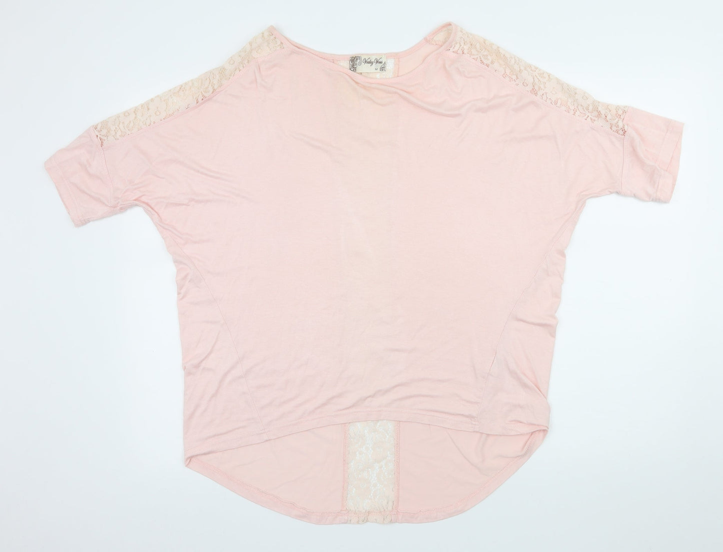 Voulez-Vous Womens Pink  Jersey Basic T-Shirt Size M