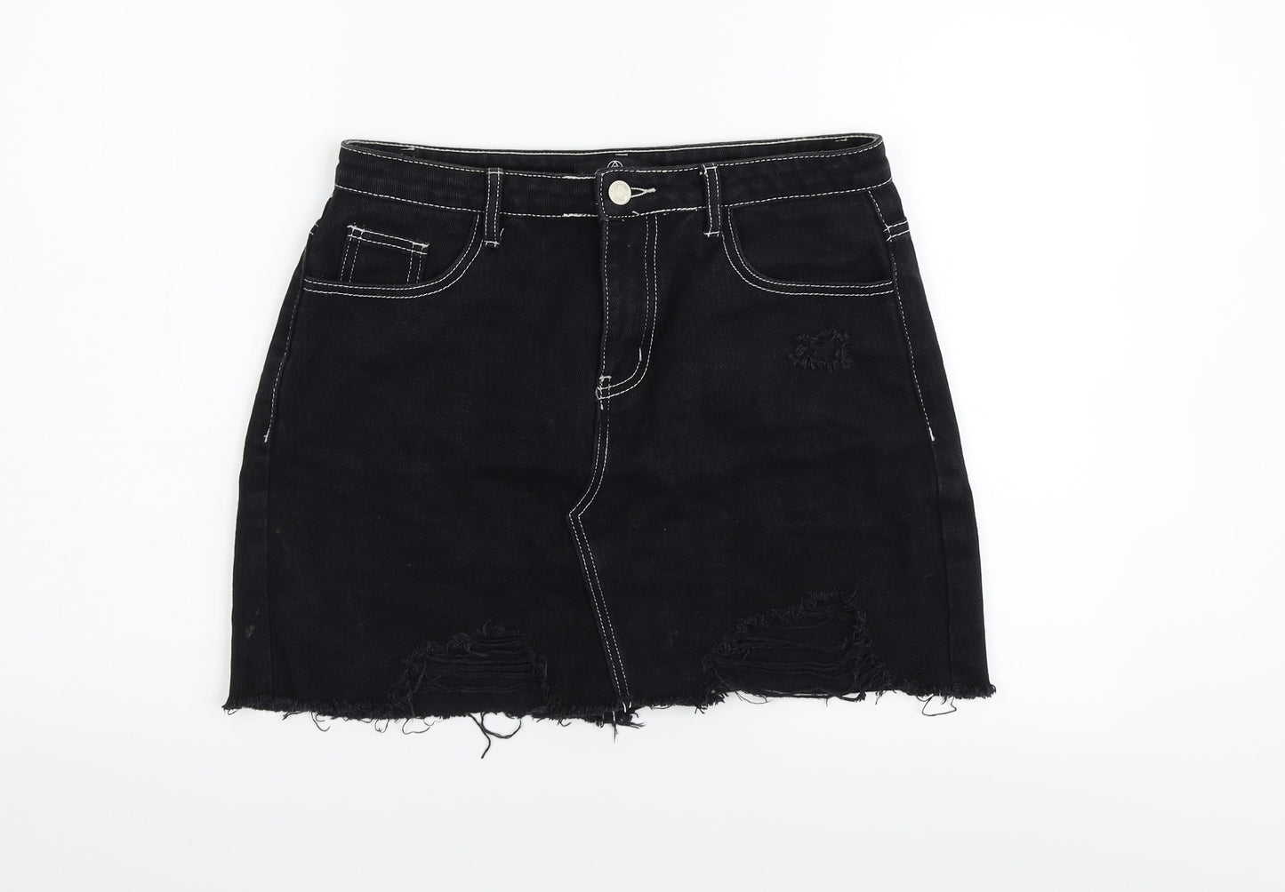 Misguided Womens Black   Flare Skirt Size 12