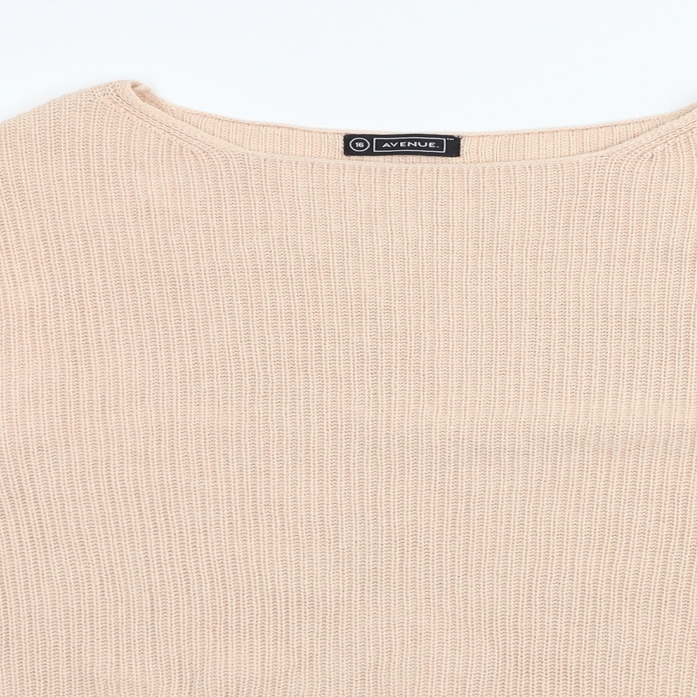 Avenue Womens Beige   Pullover Jumper Size 16