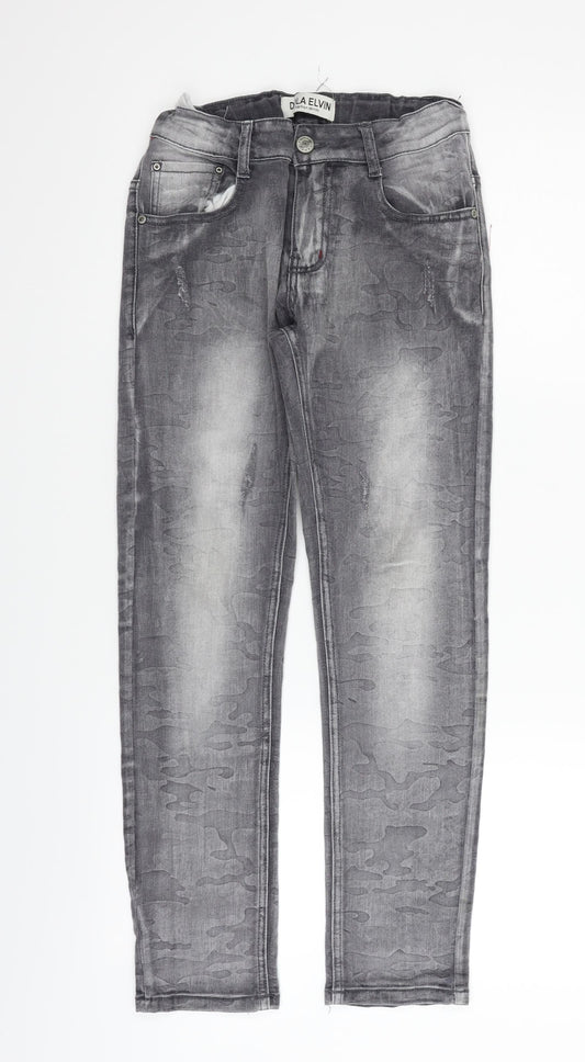 dola elvin Girls Grey   Straight Jeans Size 13-14 Years