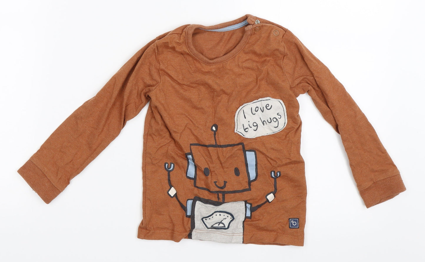 George Boys Brown   Basic T-Shirt Size 18-24 Months