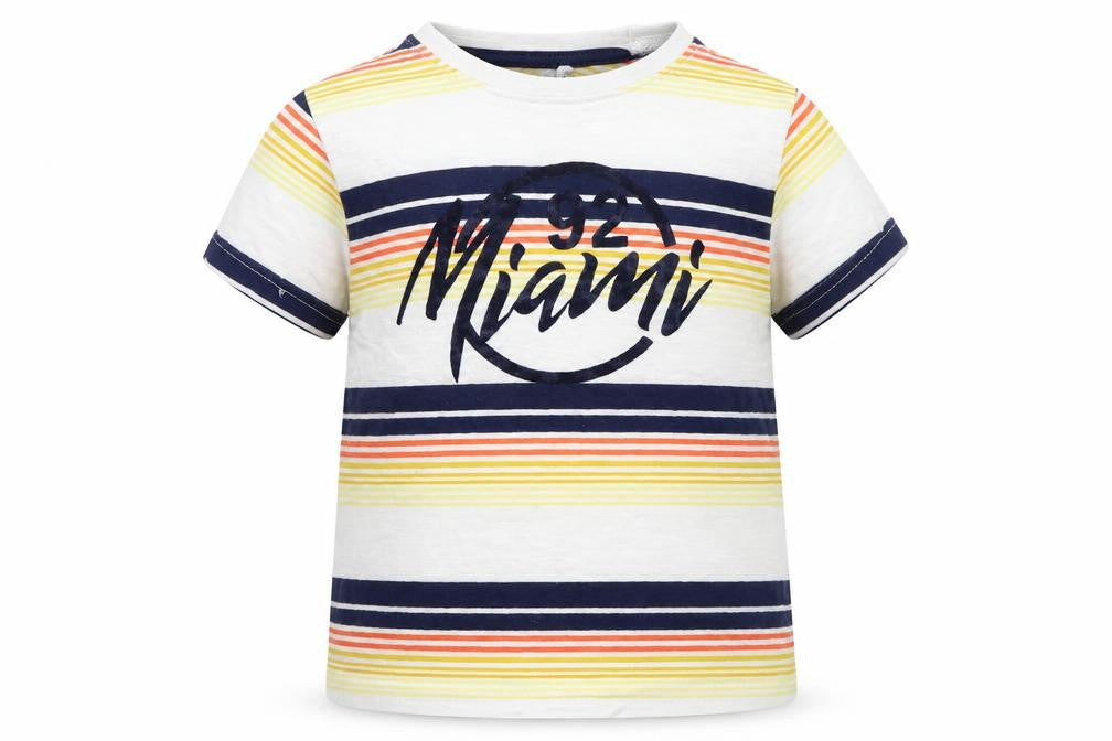 Primark Boys Silver Striped  Basic T-Shirt Size 4-5 Years