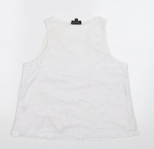Topshop Womens White   Basic Tank Size 10