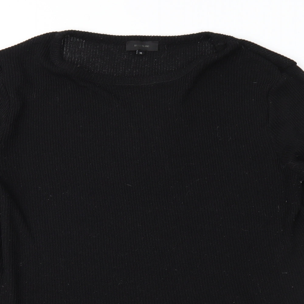 River Island Womens Black   Pullover Jumper Size M